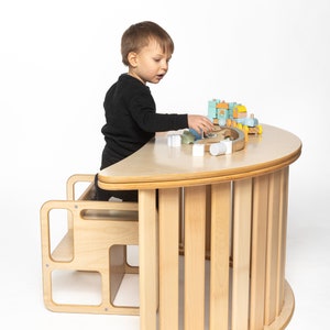 Wooden Adjustable Chair, Handmade Kids Chair, Montessori Chair, Chair For Children Without Age Limit zdjęcie 2