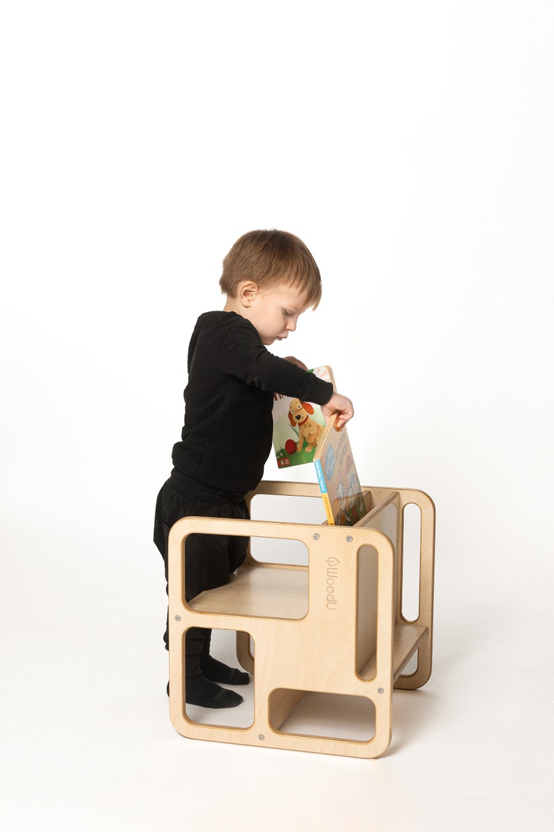 Wooden Adjustable Chair, Handmade Kids Chair, Montessori Chair, Chair For Children Without Age Limit zdjęcie 9