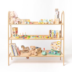 3 étagères Étagère pour jouets Montessori pour tout-petits, étagère de présentation, meubles Montessori personnalisés jusqu'à 47/120 cm image 5