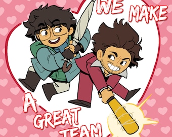 Valentine Ichiban & Nanba 5"x5" Red Foil Print