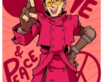 Love and Peace! - Vash Maximum Trigun Print