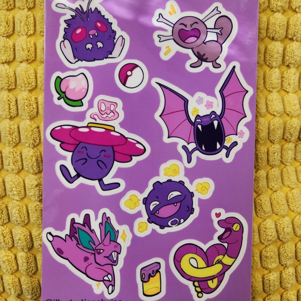 Vinyl stickervel Poison Pokemon