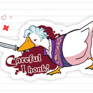 Goostarion "Careful I honk" Baldur's Gate 3 Holo Vinyl Sticker