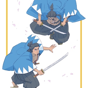 Yakuza ISHIN (Kiryu/Ryoma and Majima/Okita) - Print