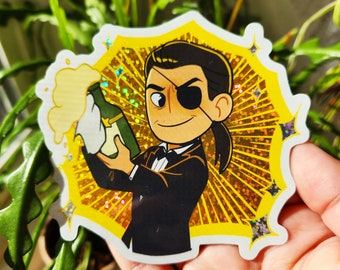 Lord of the Night - Yakuza 0 Majima Glitter Vinyl Sticker