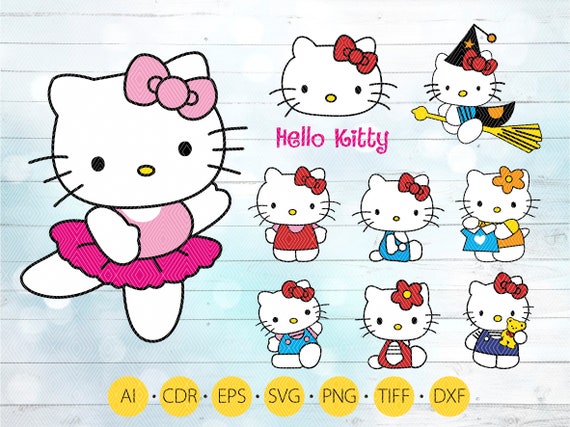 Download Free Hello Kitty Bundle Hello Kitty Svg Kitty Cut File Kitty Etsy SVG Cut Files