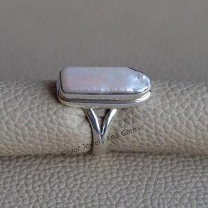 Natural Biwa Pearl Ring, Solid 925 Sterling Silver Ring, Handmade Ring, Pearl Ring, Gift for her, Wedding Gift, Promise Ring
