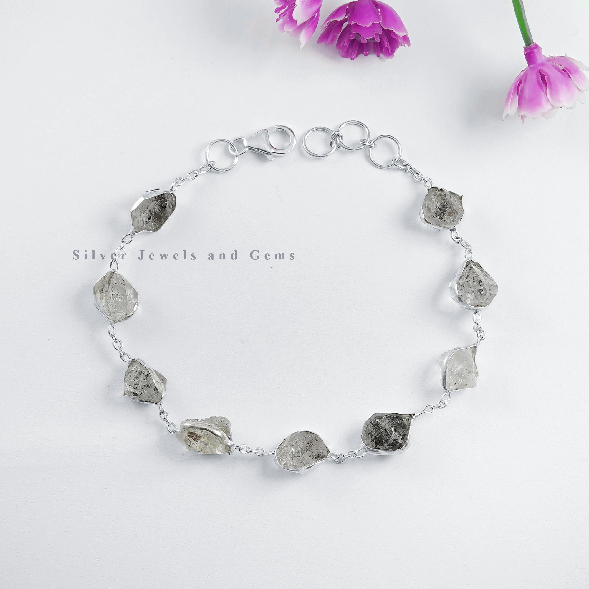Herkimer Diamond Bracelet, 7 Chakras Bracelet, Mala Bracelet, Yoga Bracelet,  Gift for Her, Gift for Him, Energy Healing Bracelet, Herkimer - Etsy