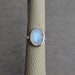 Natural Rainbow Moonstone Ring-Blue Fire Moonstone Ring-Handmade Silver Ring-925 Sterling Silver-Gift for her-Promise Ring-Anniversary Ring