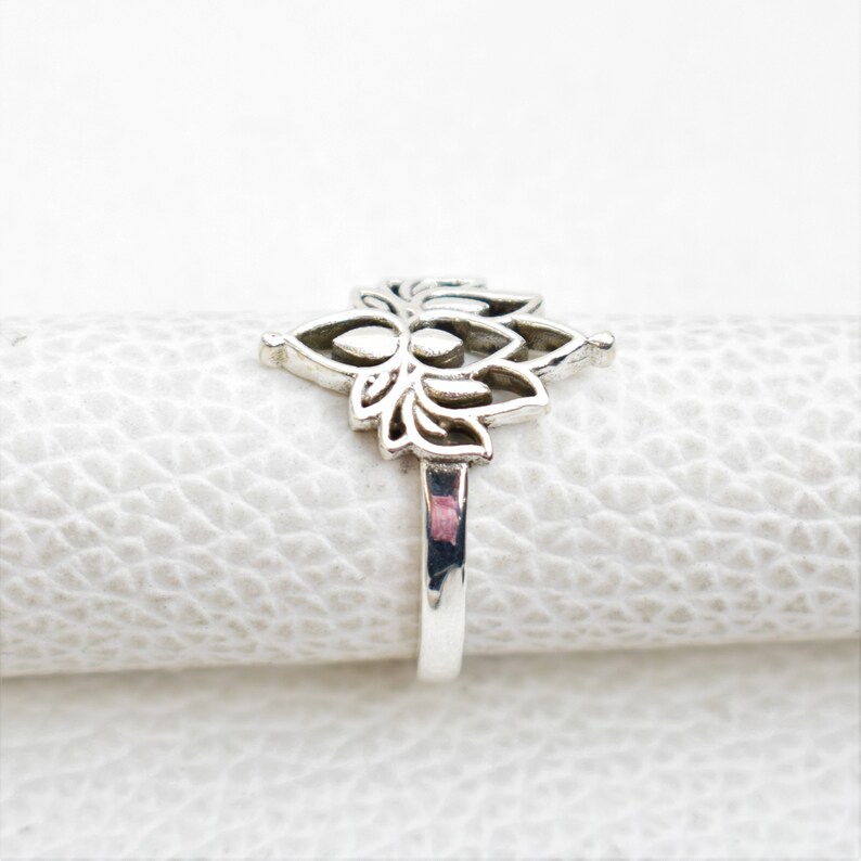 Designer Ring-Promise Ring Sterling Silver Lotus Ring-Handmade Silver Ring-925 Sterling Silver Ring-Silver Lotus Ring-Gift for her