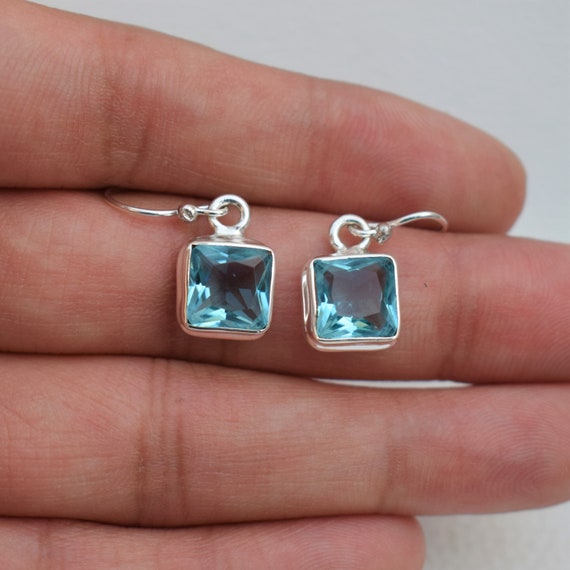 Pendientes De Plata Con Baño De Oro Rosa Cuarzo Rosa Y Topacio Blanco