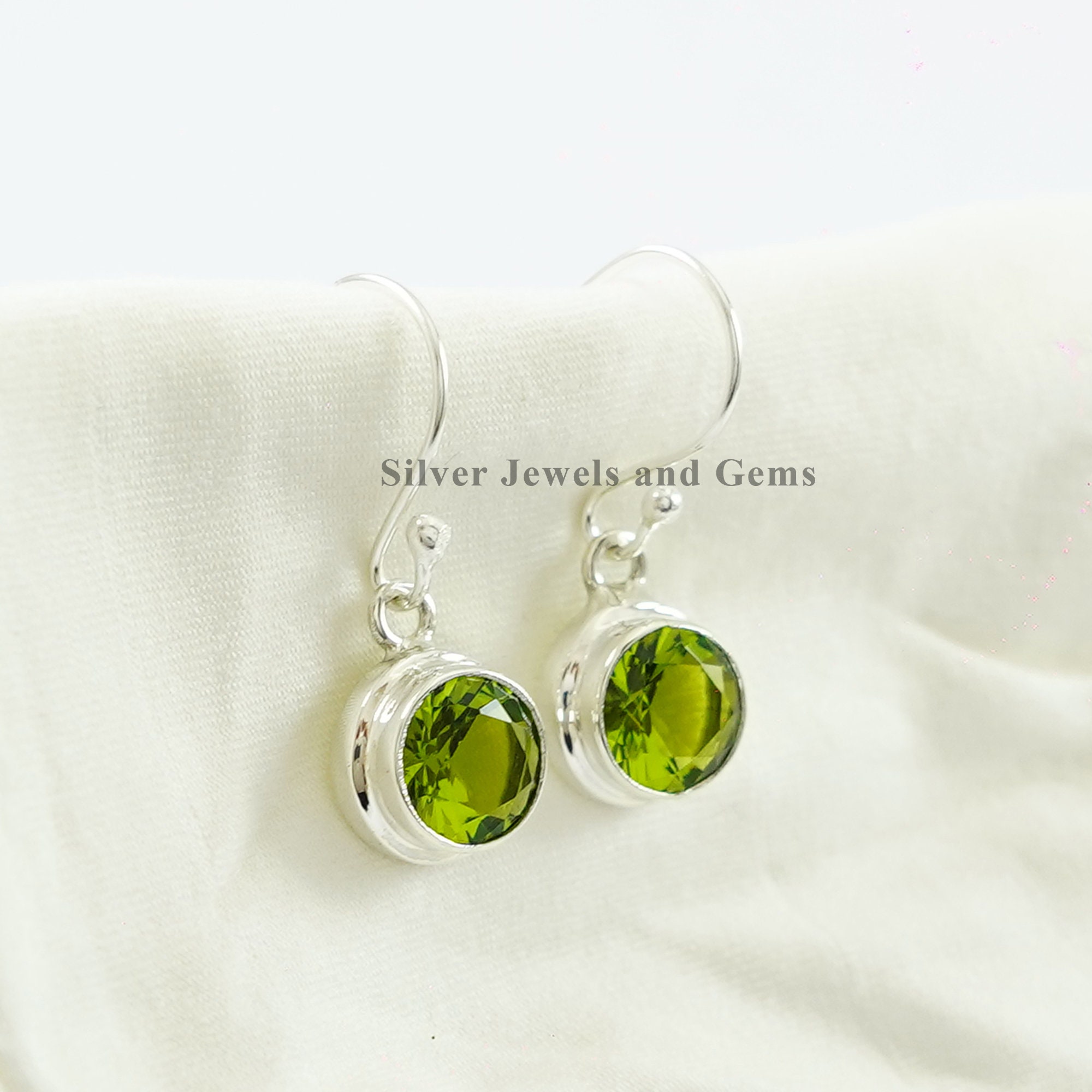 peridoto orecchini per bambine in argento Sterling farfalla stile
