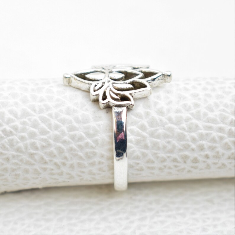 Designer Ring-Promise Ring Sterling Silver Lotus Ring-Handmade Silver Ring-925 Sterling Silver Ring-Silver Lotus Ring-Gift for her