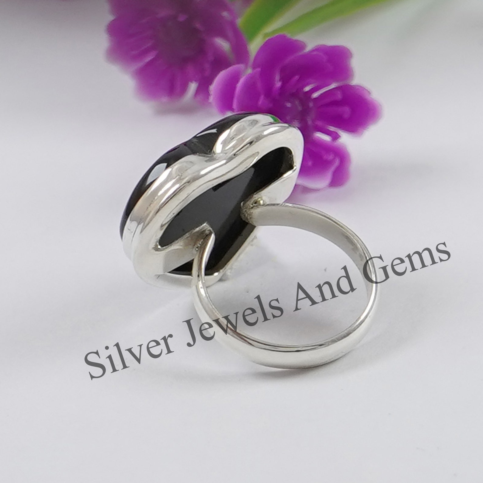 Natural Black Onyx Ringhandmade Silver Ring925 Sterling Etsy