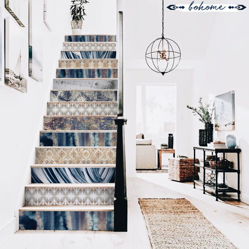 Removable Stair Riser Decals Stairs Stickers Boho Stickers Etsy