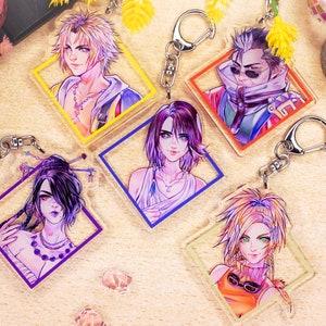 Acrylic Charm - Final Fantasy X - Tidus, Yuna, Rikku, Lulu, Auron