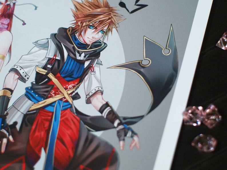 Art Print Kingdom Hearts Original Japanese Design Sora and - Etsy