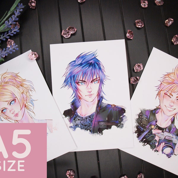 A5 Print - Final Fantasy XV - Noctis, Prompto, Lunafreya