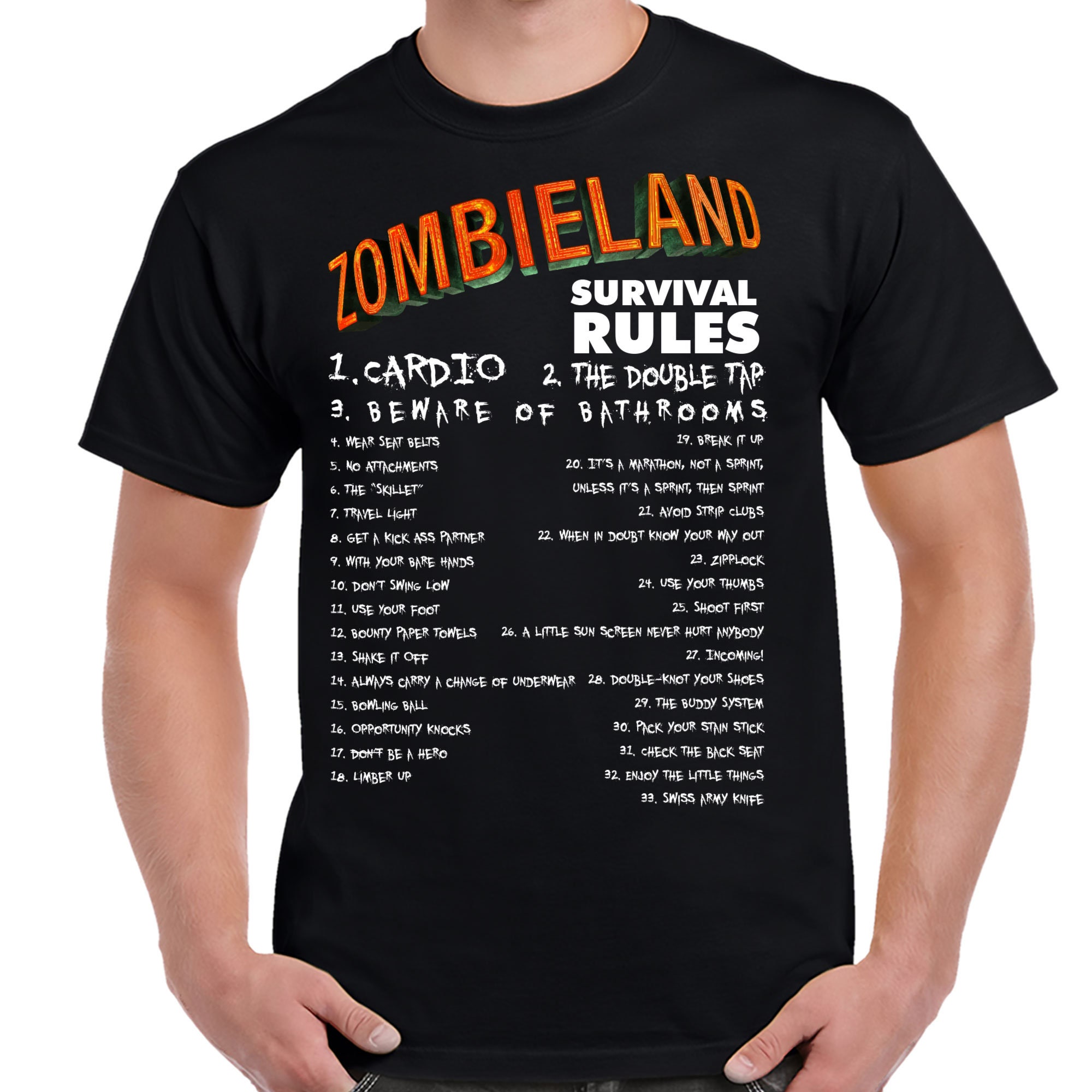 zombieland rules t shirt