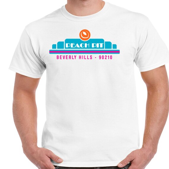 The Peach Pit Beverly Hills White Shirt Etsy The Peach Pit Beverly Hills White Shirt Etsy