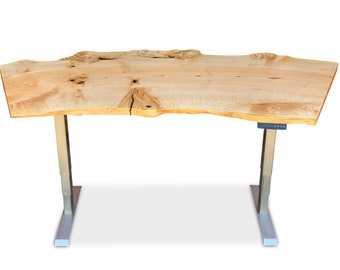 PDXoriginals Big Leaf Maple Live Edge Sit-Stand Desk