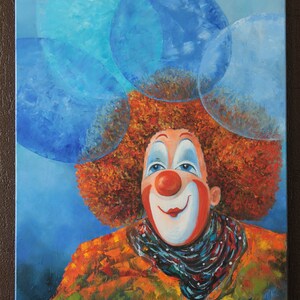 Clown. Oil painting. Original