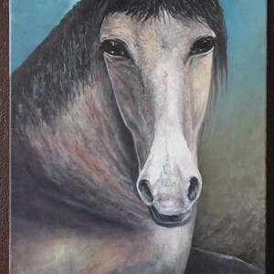 Portrait of a Horse. Oil painting. Original