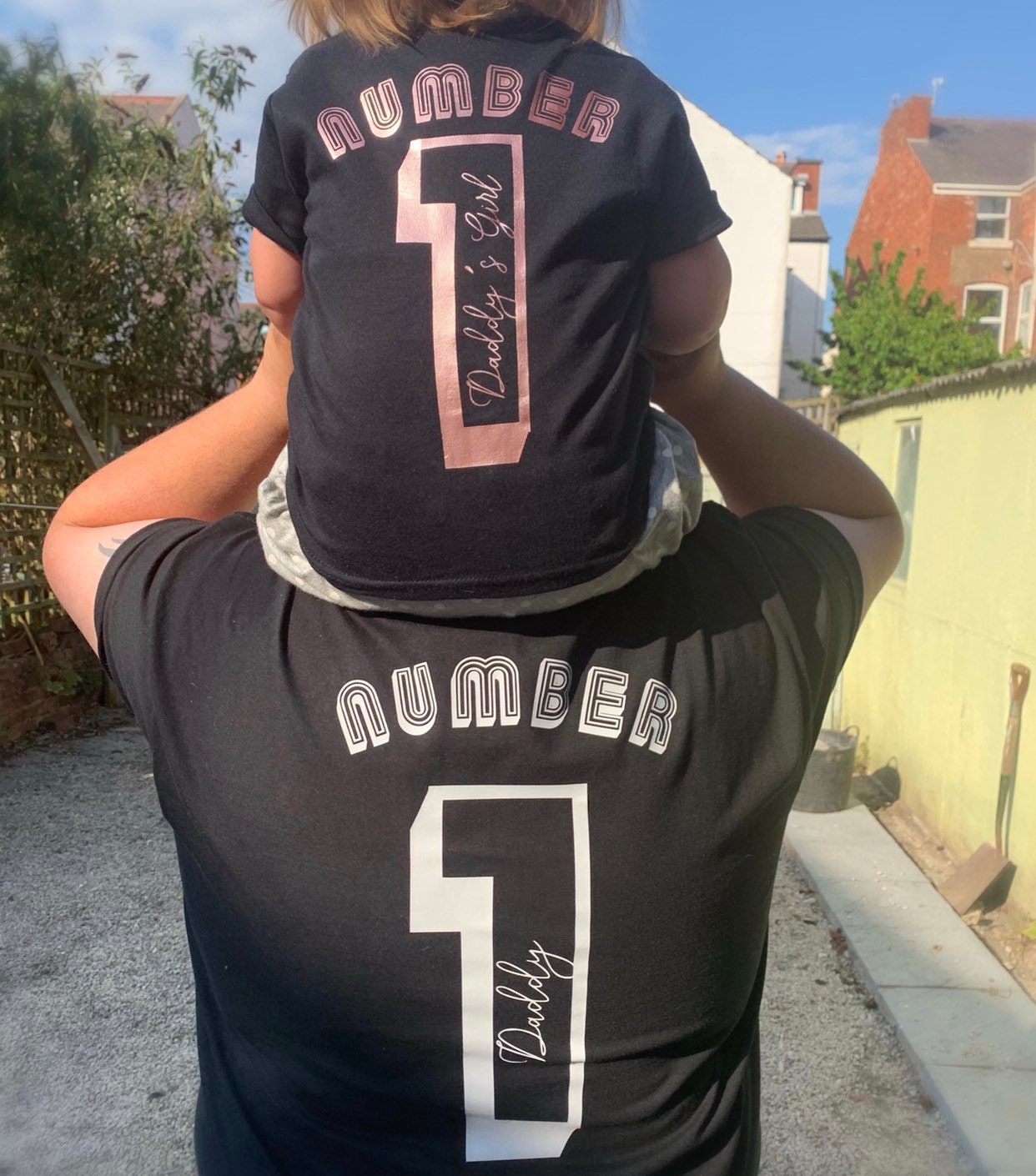 Image of Father's Day Twinning Set, Daddy Tee Gift Personalised