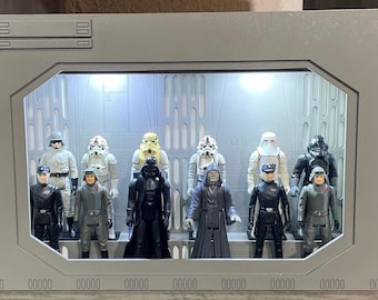 Star Wars Inspired Death Star Diorama Wall Panel – Action Figure Display Backdrop – Sci-Fi Greeblie Wall Kit