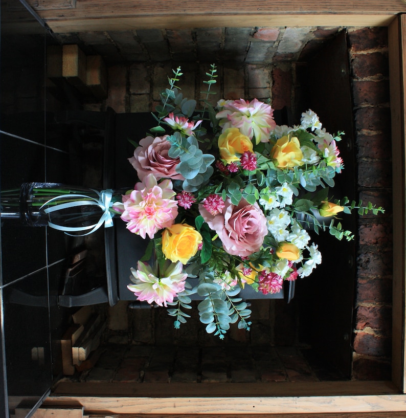 Large Fireplace Silk Flower Arrangement. Fireplace Flower Etsy
