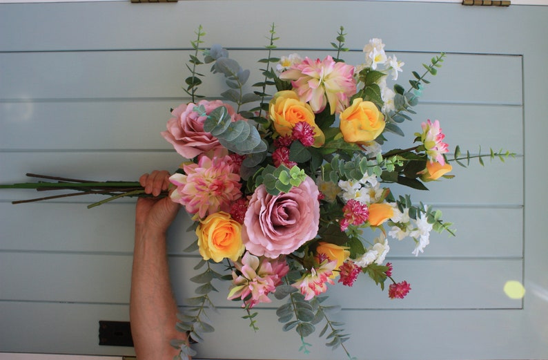 Large Fireplace Silk Flower Arrangement. Fireplace Flower Etsy