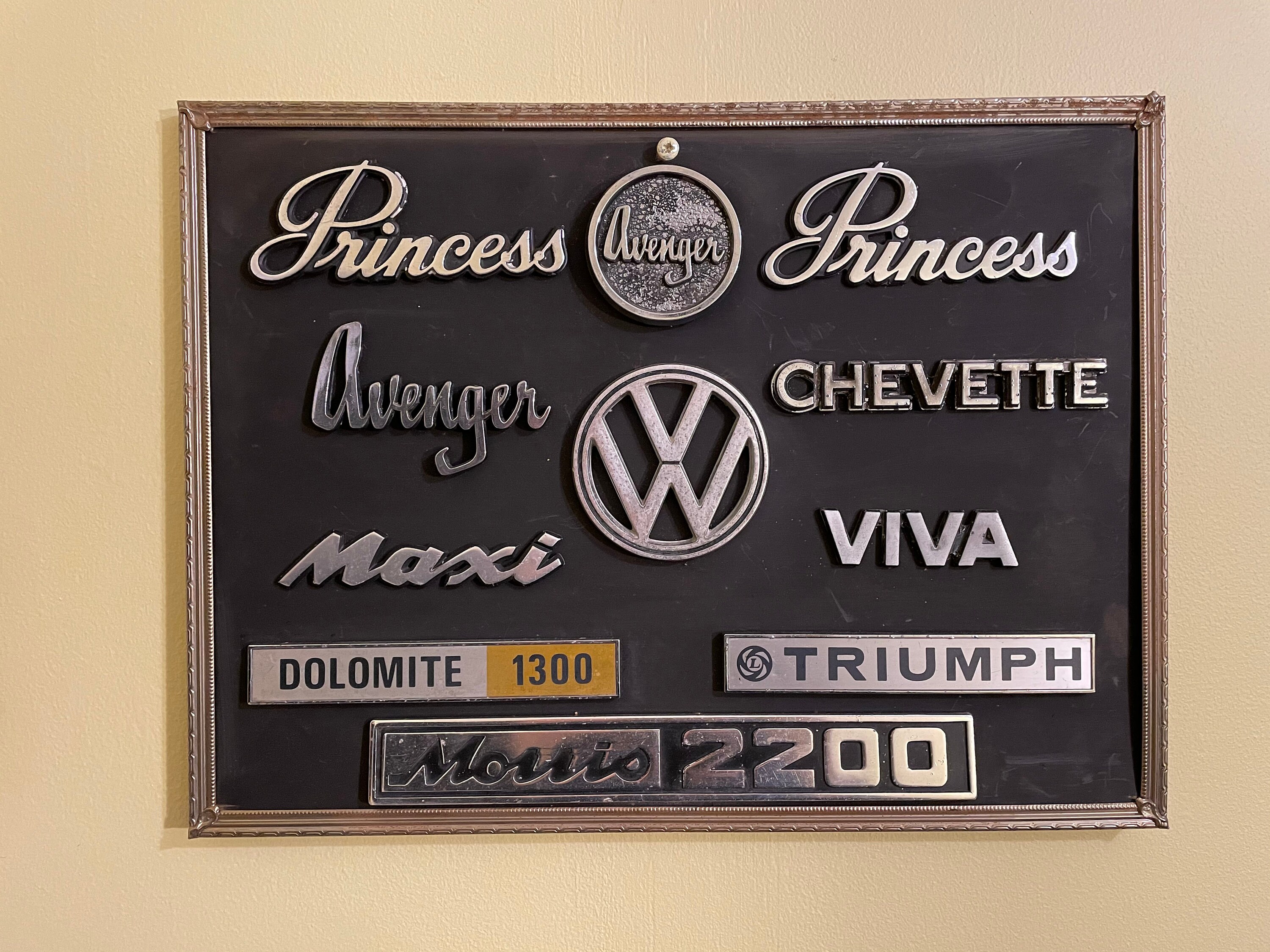 Vintage Car Emblem Badges Wall Art | Etsy