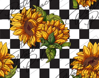 checkered sunflowers