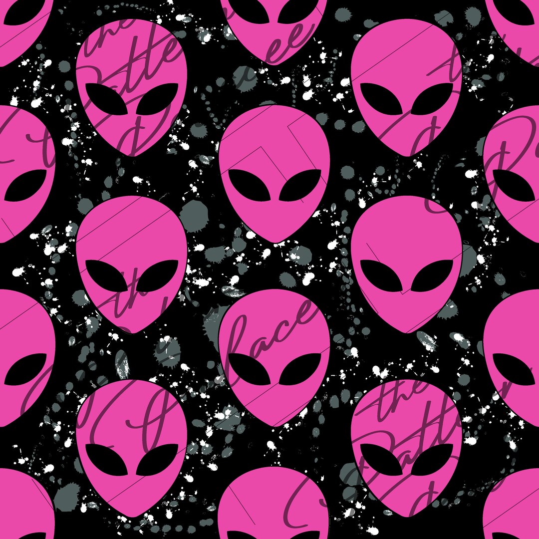 Cute Alien Heads / Alien Seamless Pattern / Boy / Girl Patterns / JPEG ...