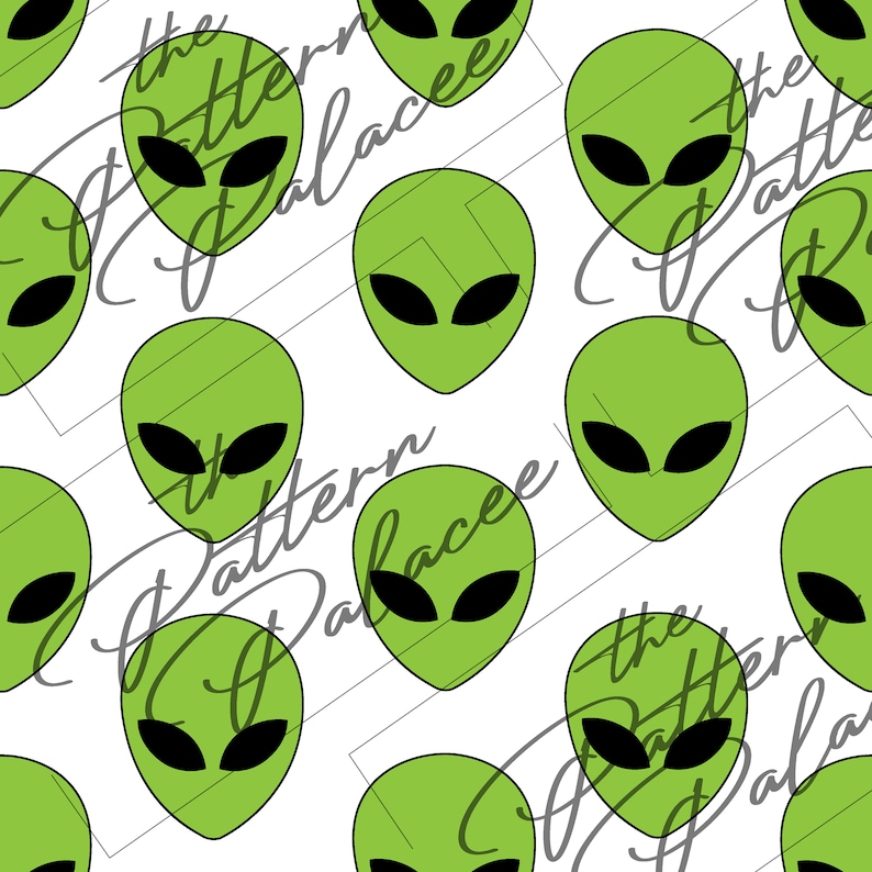 Cute Alien Heads / Alien Seamless Pattern / Boy Patterns / Etsy UK