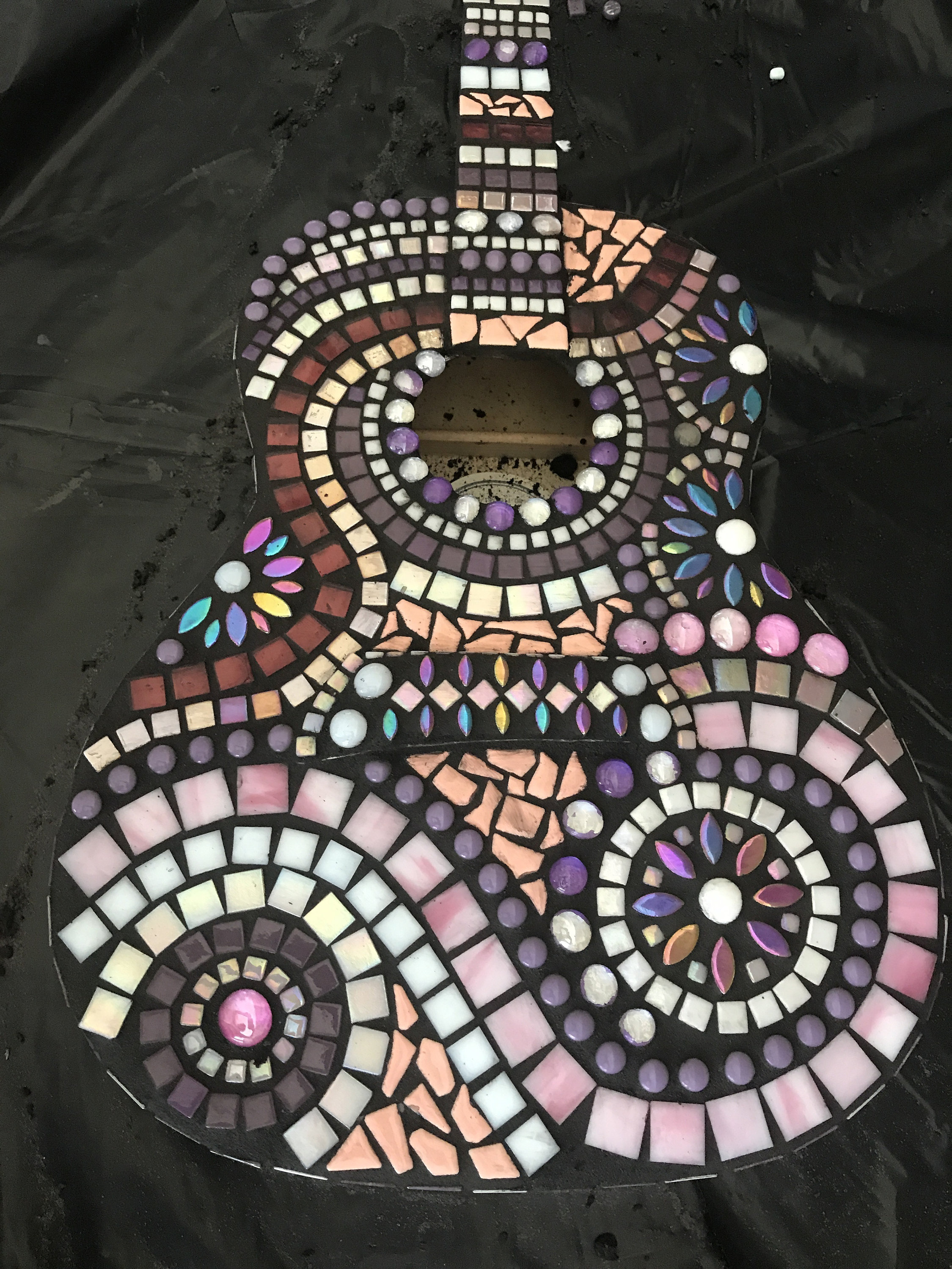 ギター Mosaic Mosaic Guitar Art | Handmade Recycled Acoustic Guitar Decoration