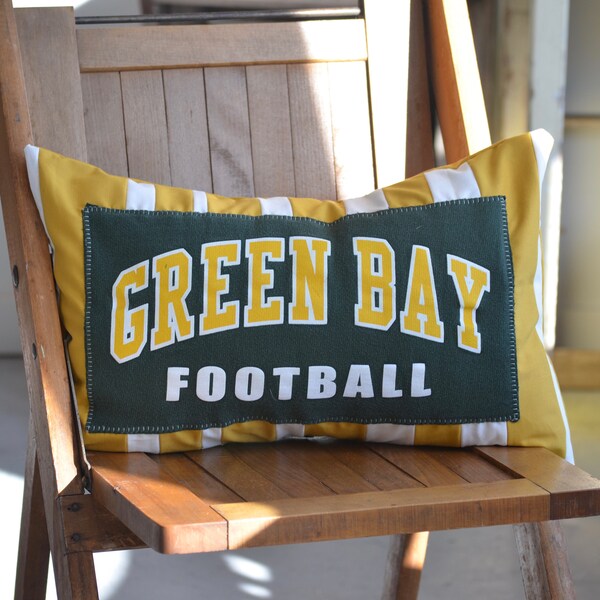 Upcycled T-Shirt Pillows - Green Bay Football - Green Bay Packers - 721