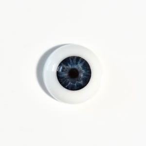 Handmade 18-22mm Half Round Resin Eyes for Reborn Dolls, Realistic Iris, Life Like Eyes, Blue 04