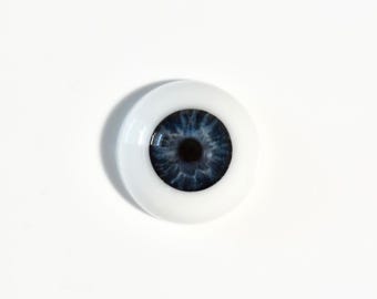 Handmade 18-24mm Half Round Resin Eyes for Reborn Dolls, Blue 04