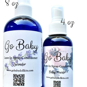 Premium Leave-In Spray Conditioner for Mohair 4 or 8 oz For Reborn Baby Doll ~ Unscented