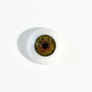 Handmade 18-22mm Half Round Resin Eyes for Reborn Dolls, Realistic Iris, Life Like Eyes, Green 01
