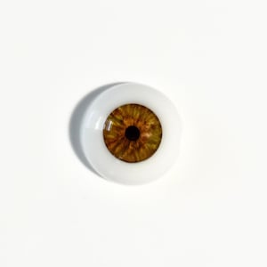 Handmade 18-22mm Half Round Resin Eyes for Reborn Dolls, Realistic Iris, Life Like Eyes, Hazel 01