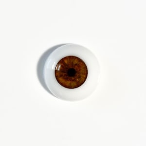 Handmade 18-22mm Half Round Resin Eyes for Reborn Dolls, Realistic Iris, Life Like Eyes, Hazel 02