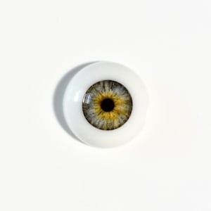 Handmade 18-22mm Half Round Resin Eyes for Reborn Dolls, Realistic Iris, Life Like Eyes, Grey Gray 01