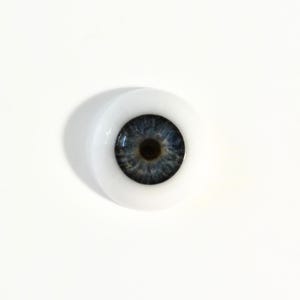 Handmade 18-22mm Half Round Resin Eyes for Reborn Dolls, Realistic Iris, Life Like Eyes, Blue 05