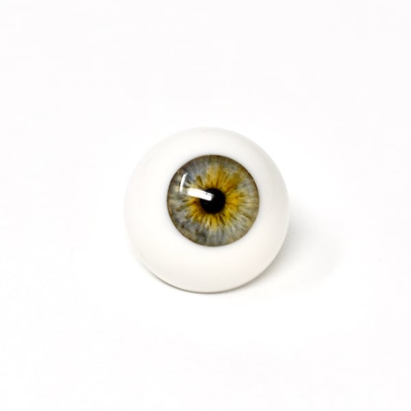 Handmade 18mm - 22mm Half Round Resin Eyes Glass - Like for  Reborn Dolls ~ Realistic Iris ~ Grey Gray 01