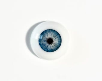 Handmade 18-24mm Half Round Resin Eyes for Reborn Dolls, Blue 02