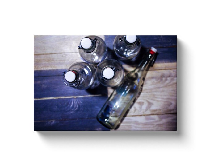 Glass Bottles (Solid Face Canvas With Solid Backing)