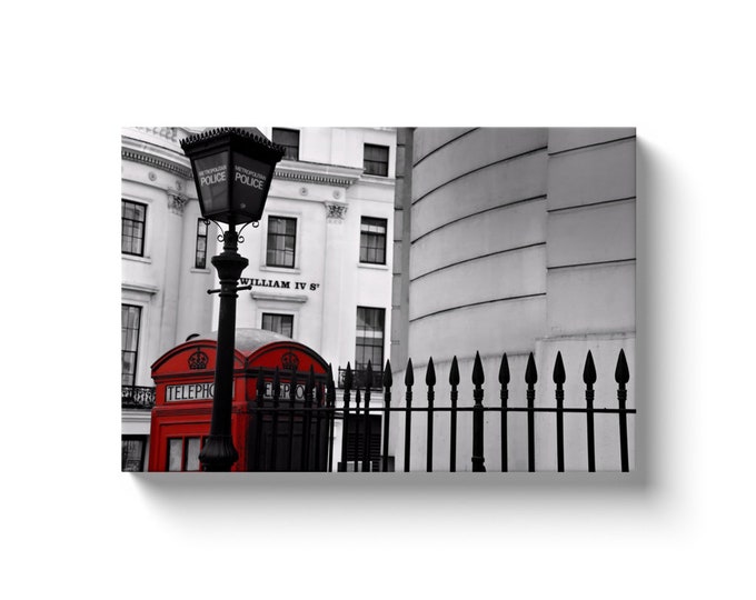London Police Booth (Solid Face Canvas With Solid Backing)