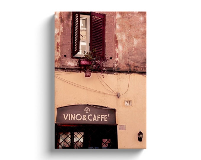 Vino & Caffe' (Solid Face Canvas With Solid Backing)